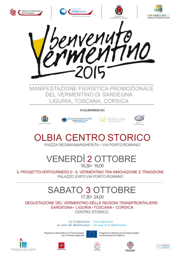 Locandina del Programma Benvenuto Vermentino 2015