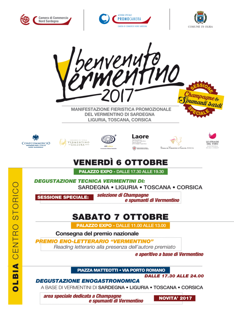 Locandina del Programma Benvenuto Vermentino 2017